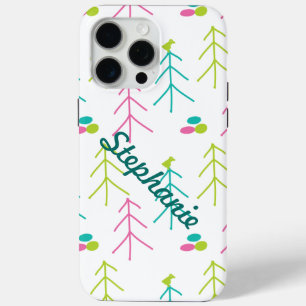  modern fietspatroon, helder kleurneonpatroon iPhone 15 pro max hoesje