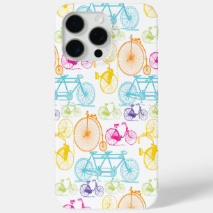 modern fietspatroon, helder kleurneonpatroon iPhone 15 pro max hoesje