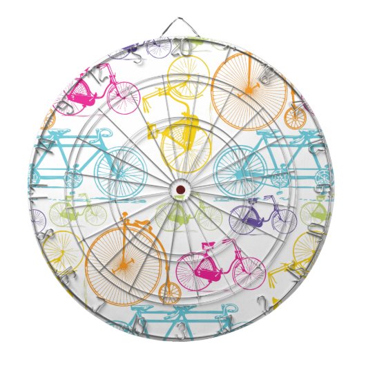 modern fietspatroon, helder kleurneonpatroon dartbord (Voorkant)