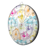  modern fietspatroon, helder kleurneonpatroon dartbord (Voorkant Rechts)