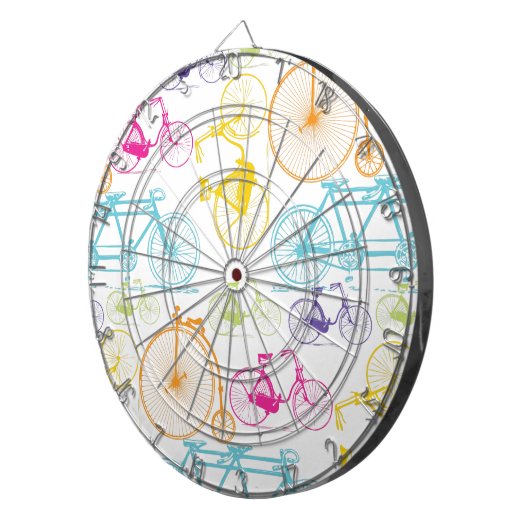  modern fietspatroon, helder kleurneonpatroon dartbord (Voorkant Rechts)