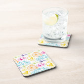 modern fietspatroon, helder kleurneonpatroon drankjes onderzetter (Rechterzijde)