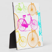 modern fietspatroon, helder kleurneonpatroon fotoplaat (Zijkant)