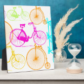 modern fietspatroon, helder kleurneonpatroon fotoplaat (Zijkant)