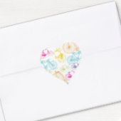 modern fietspatroon, helder kleurneonpatroon hart sticker