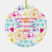 modern fietspatroon, helder kleurneonpatroon keramisch ornament (Voorkant)