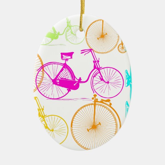 modern fietspatroon, helder kleurneonpatroon keramisch ornament (Voorkant)