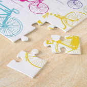 modern fietspatroon, helder kleurneonpatroon legpuzzel (Zijkant)