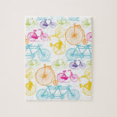  modern fietspatroon, helder kleurneonpatroon legpuzzel (Verticaal)