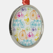  modern fietspatroon, helder kleurneonpatroon metalen ornament (Rechts)