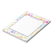 modern fietspatroon, helder kleurneonpatroon notitieblok (Linkerzijde)