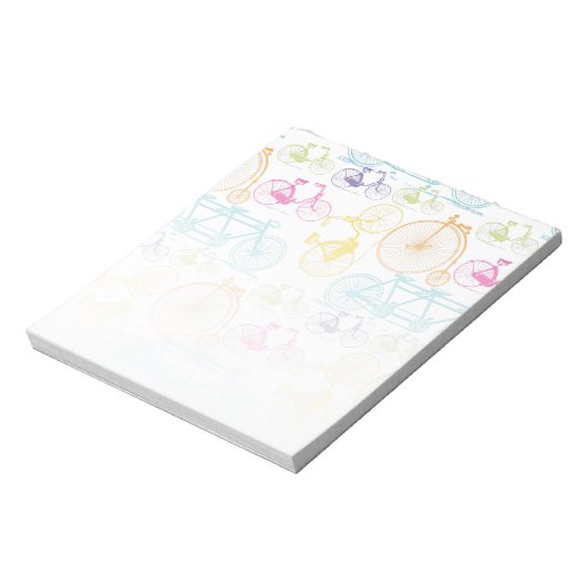  modern fietspatroon, helder kleurneonpatroon notitieblok (Linkerzijde)