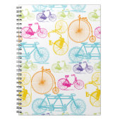  modern fietspatroon, helder kleurneonpatroon notitieboek (Voorkant)