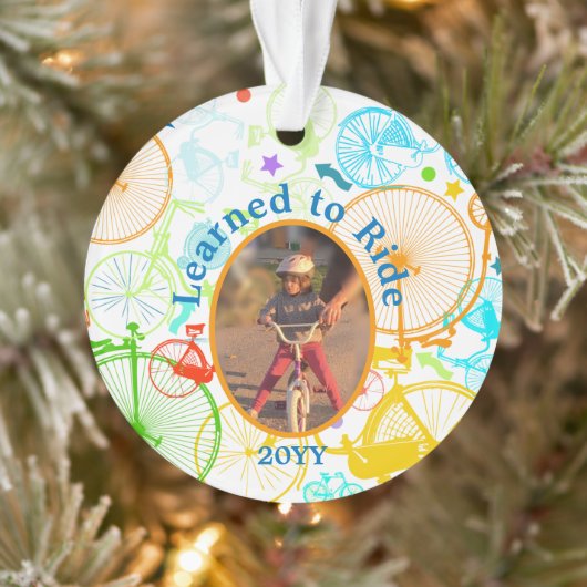  modern fietspatroon, helder kleurneonpatroon ornament (Boom)