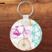  modern fietspatroon, helder kleurneonpatroon sleutelhanger (Achterkant)