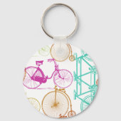  modern fietspatroon, helder kleurneonpatroon sleutelhanger (Achterkant)