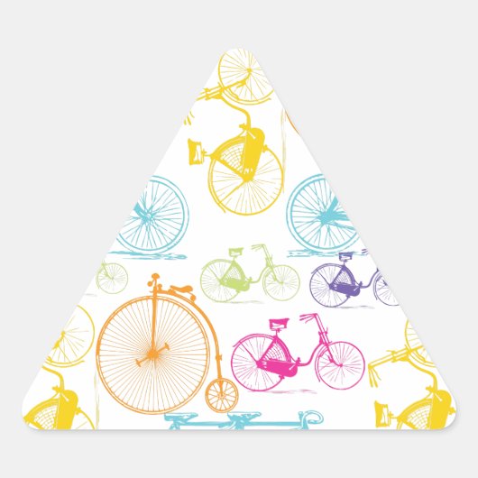  modern fietspatroon, helder kleurneonpatroon sticker (Voorkant)