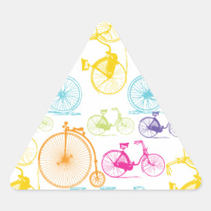  modern fietspatroon, helder kleurneonpatroon sticker