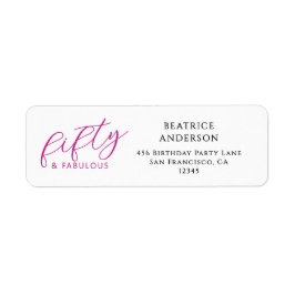Modern Fifty and Fabulous 50th Birthday Party Etiket
