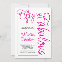 Modern Fifty and Fabulous 50th Birthday Party