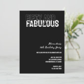 Modern Fifty and Fabulous 50th Birthday Party Kaart (Staand voorkant)