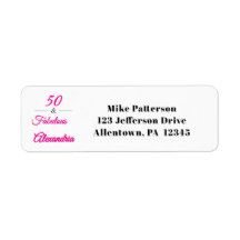 Modern Fifty and Fabulous Bold 50th Birthday Party