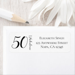 Modern Fifty and Fabulous Bold 50th Birthday Party Etiket
