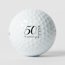 Modern Fifty and Fabulous Bold 50th Birthday Party Golfballen