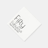 Modern Fifty and Fabulous Bold 50th Birthday Party Servet (Hoek)