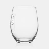 Modern Fifty and Fabulous Bold 50th Birthday Party Wijnglas Zonder Voet (Links)