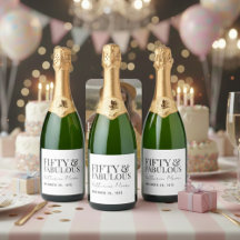 Modern Fifty and Fabulous Bold 50th Birthday