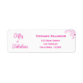Modern Fifty and Fabulous Party Etiket (Voorkant)