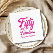 Modern Fifty and Fabulous Pink 50th Birthday Party