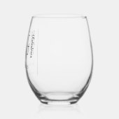 Modern Fifty & Fabulous Bold 50th Birthday Party Wijnglas Zonder Voet (Links)