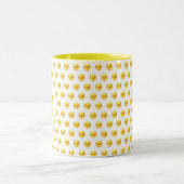 Modern Fifty & Fabulous met Gouden Stippen op Wit Tweekleurige Koffiemok (Center)