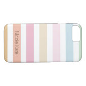 modern fijn pastelkleurmonogram Case-Mate iPhone case (Achterkant (Horizontaal))