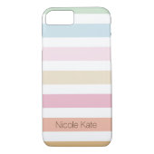 modern fijn pastelkleurmonogram Case-Mate iPhone case (Achterkant)