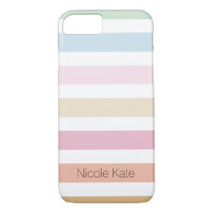 modern fijn pastelkleurmonogram Case-Mate iPhone case