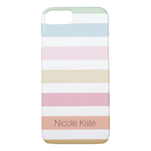 modern fijn pastelkleurmonogram Case-Mate iPhone case (Achterkant)