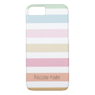 modern fijn pastelkleurmonogram Case-Mate iPhone case
