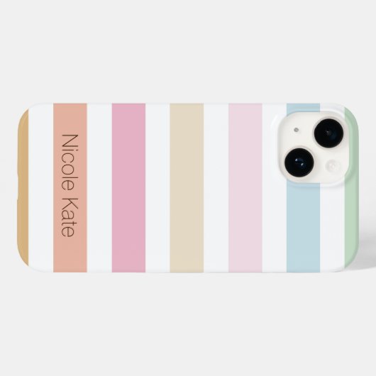 modern fijn pastelkleurmonogram Hoesje-Mate iPhone Case-Mate iPhone Case (Achterkant (horizontaal))