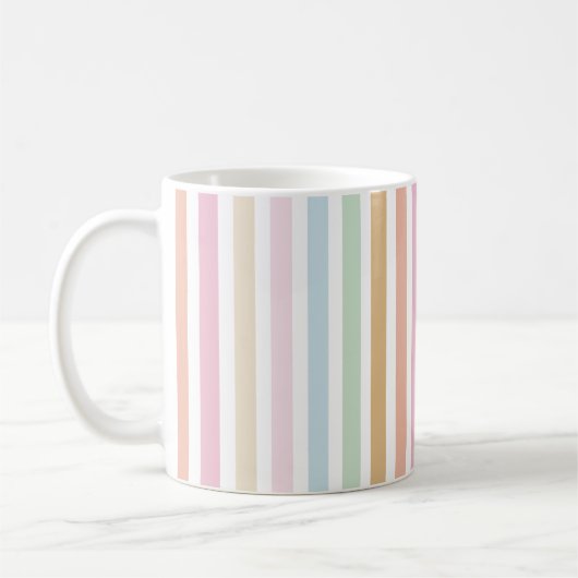 modern , fijn pastelkleurmonogram koffiemok (Links)
