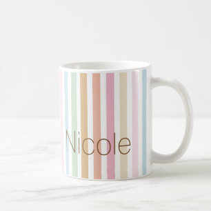 modern , fijn pastelkleurmonogram koffiemok