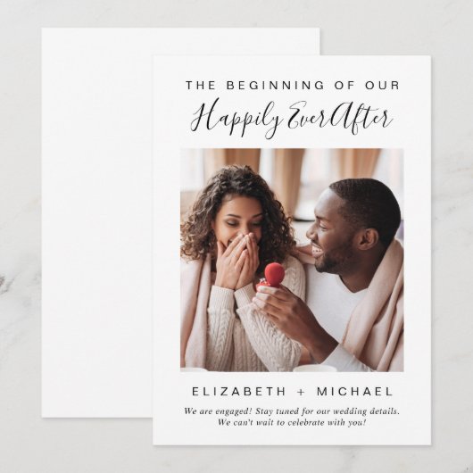 Modern Fijng Foto Uitnodiging (Voorkant / Achterkant)