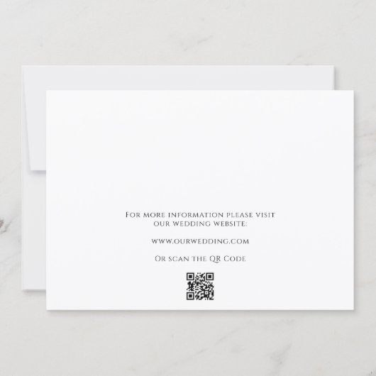 Modern Filmstrip QR Code Photo Wedding Save The Date (Achterkant)