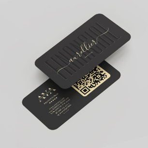 Modern Finance Monogram Financieel Zwart Goud Visitekaartje