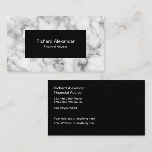 Modern financieel adviseur visitekaartje (Voorkant / Achterkant)