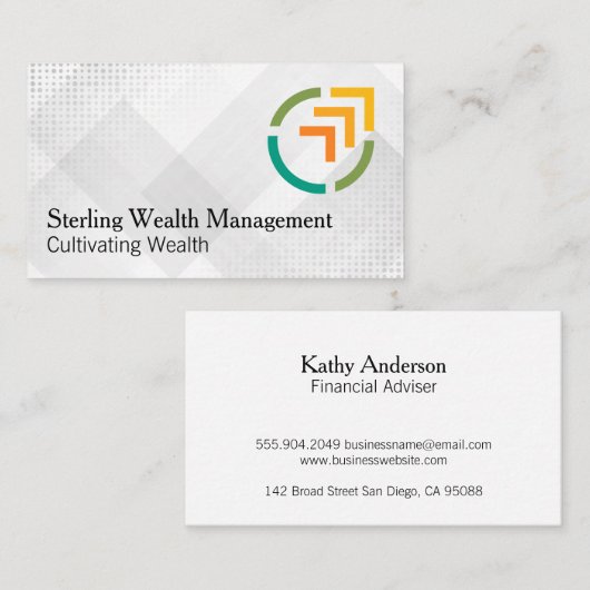 Modern Financieel Pijlen Logo Visitekaartje (Voorkant / Achterkant)