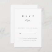 Modern Fine Art Floral Wedding Invitation RSVP Kaart (Voorkant / Achterkant)