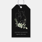 Modern Fine Art Vrouwelijke Bloemen Zwart Prijs La Cadeaulabel (Voorkant)